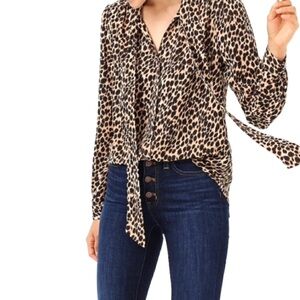 J Crew leopard blouse
